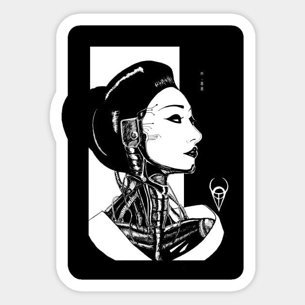 geisha Sticker by kohtart